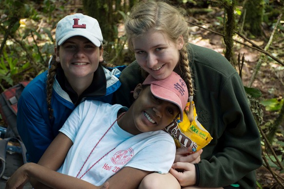 Lawrenceville School students in the forest. Photo: 